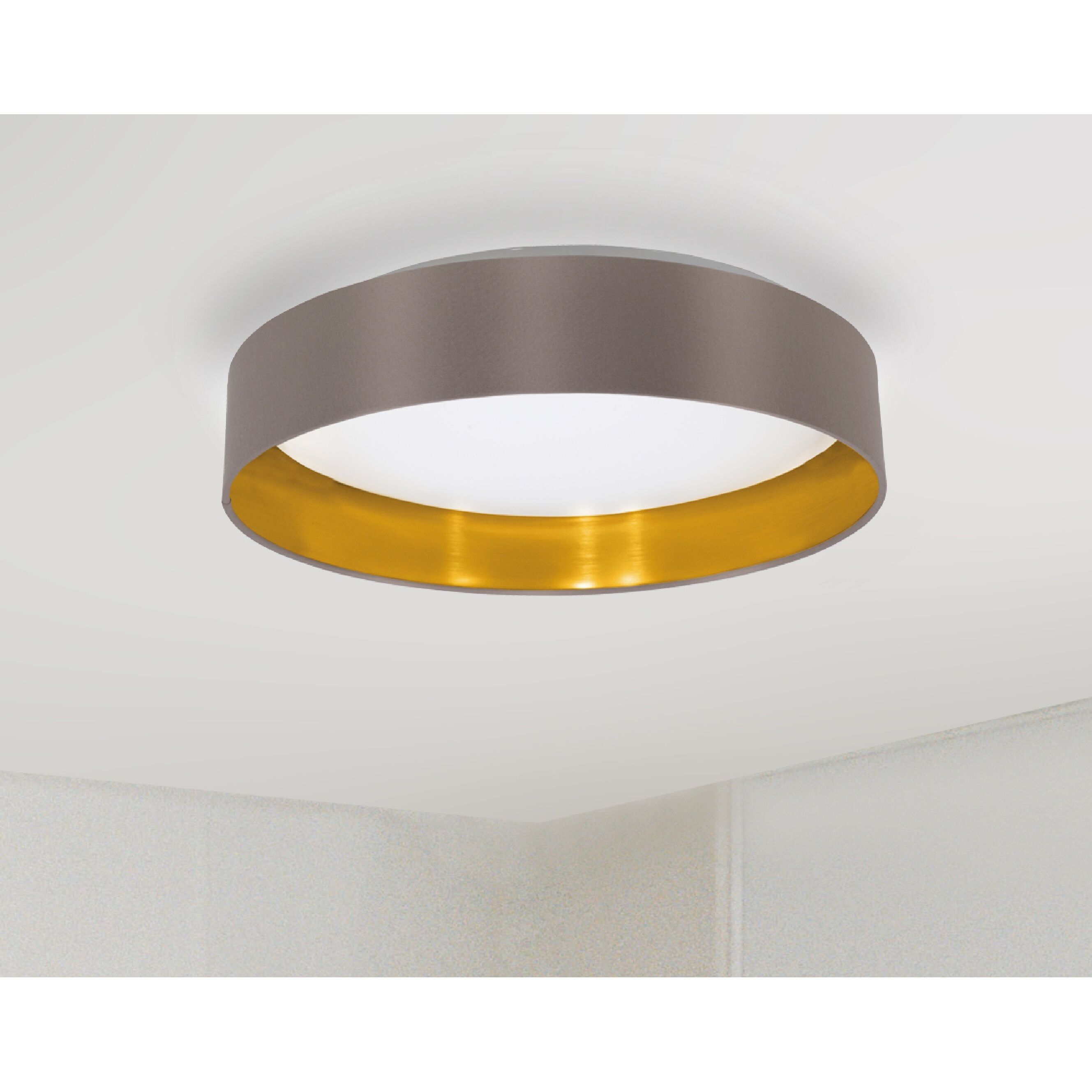Maserlo LED 15.95 inch Satin Nickel Flush Mount Ceiling Light