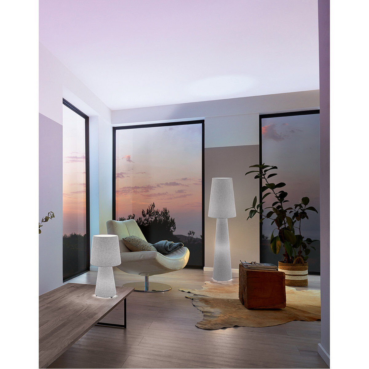 Carpara 18.5 inch Grey Table Lamp Portable Light