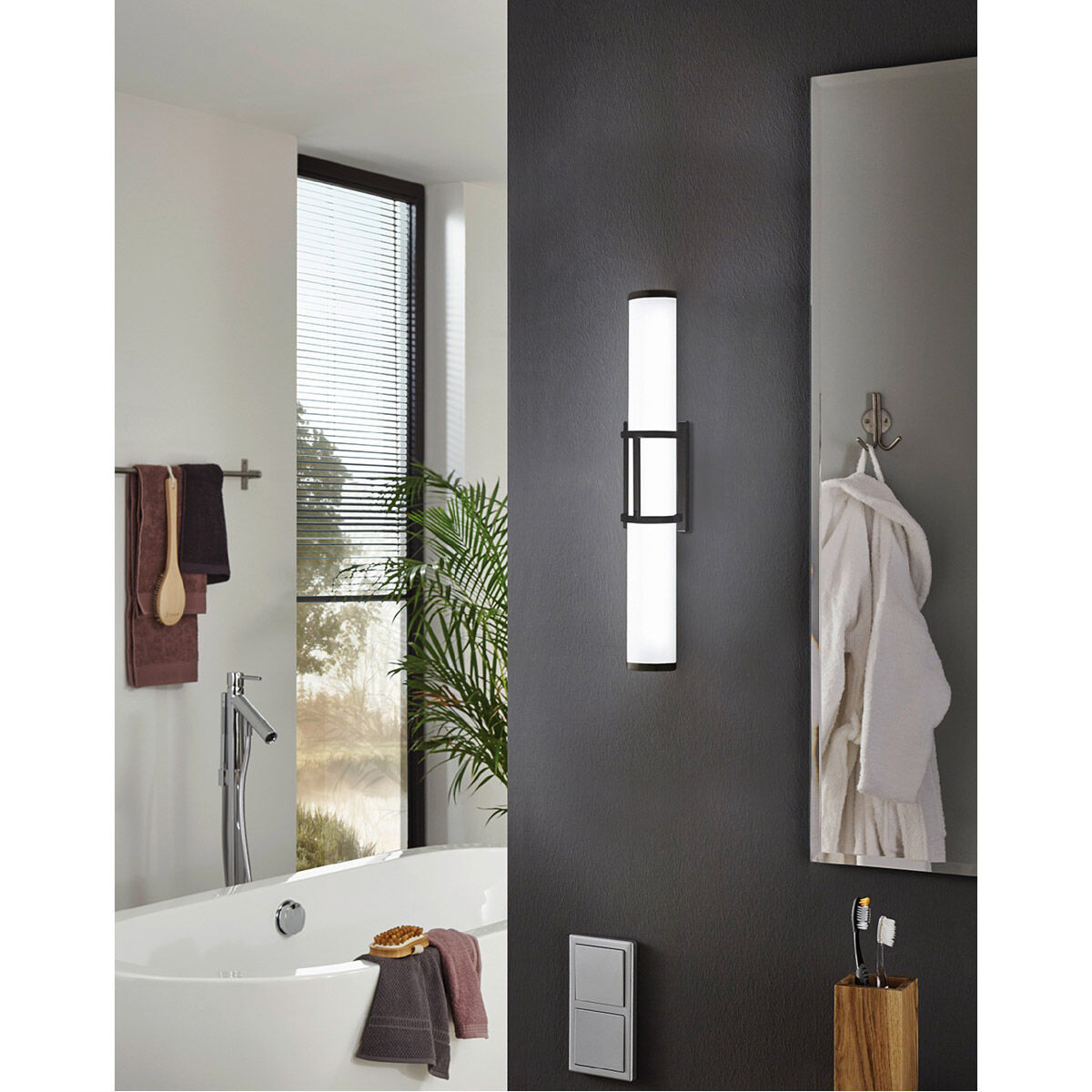 Ramaro LED 24 inch Matte Black Bath Vanity Wall Light