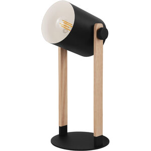 Hornwood 17 inch 60.00 watt Black and Natural Table Lamp Portable Light