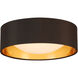 Orme LED 12 inch Black/Gold Flush Mount Ceiling Light 