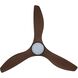 Surfline 52 inch Black with Walnut Blades Ceiling Fan