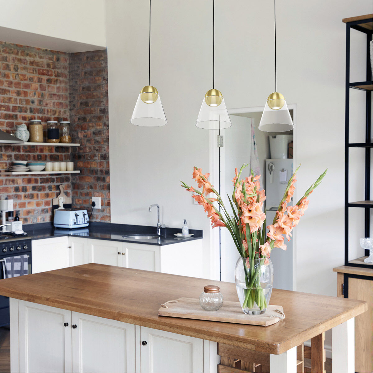 Brass linear pendant on sale