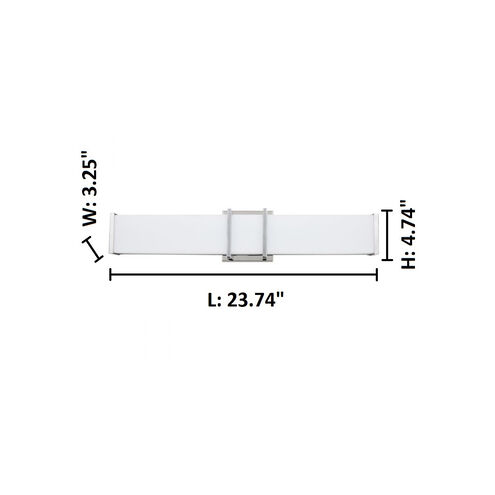 Tomero LED 24 inch Chrome Bath Vanity Wall Light