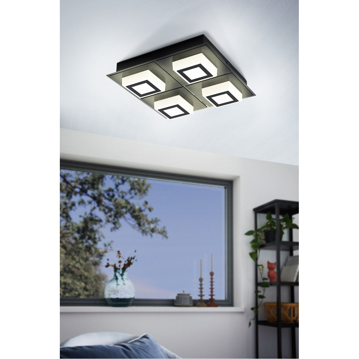 Masiano 1 LED 10.63 inch Black Flush Mount/Wall Sconce Ceiling Light