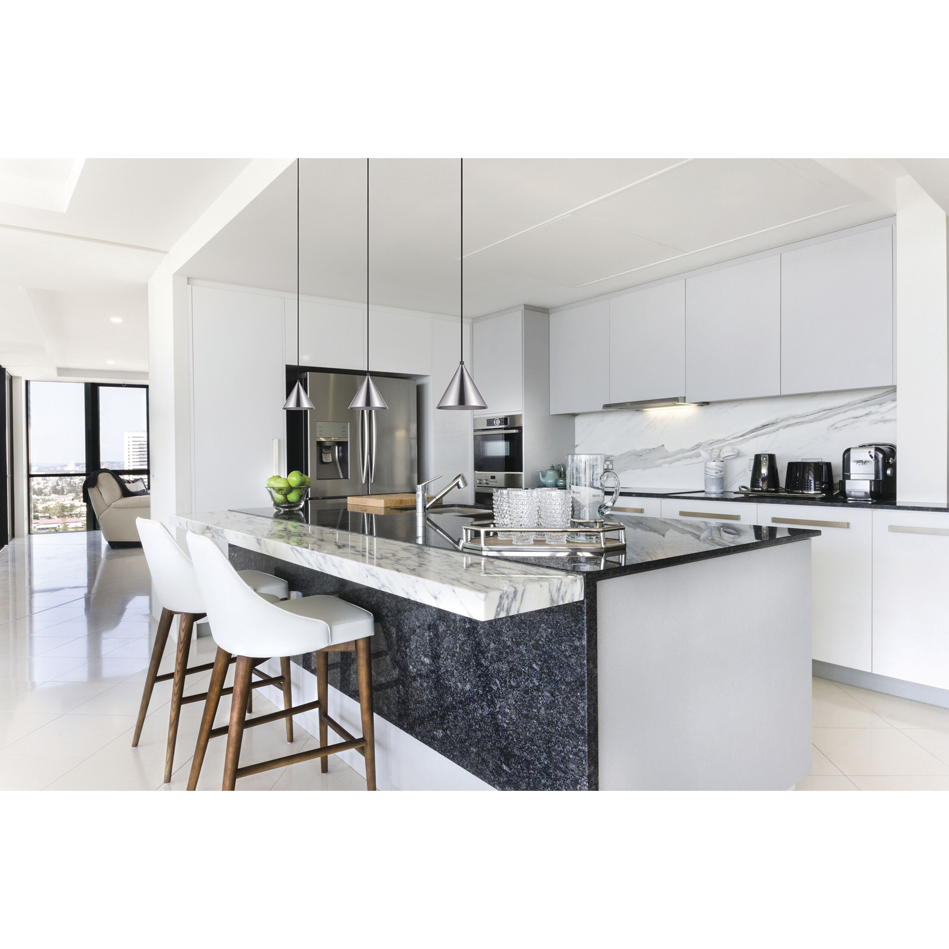 Narices 1 Light 8.66 inch Structured Black Mini Pendant Ceiling Light