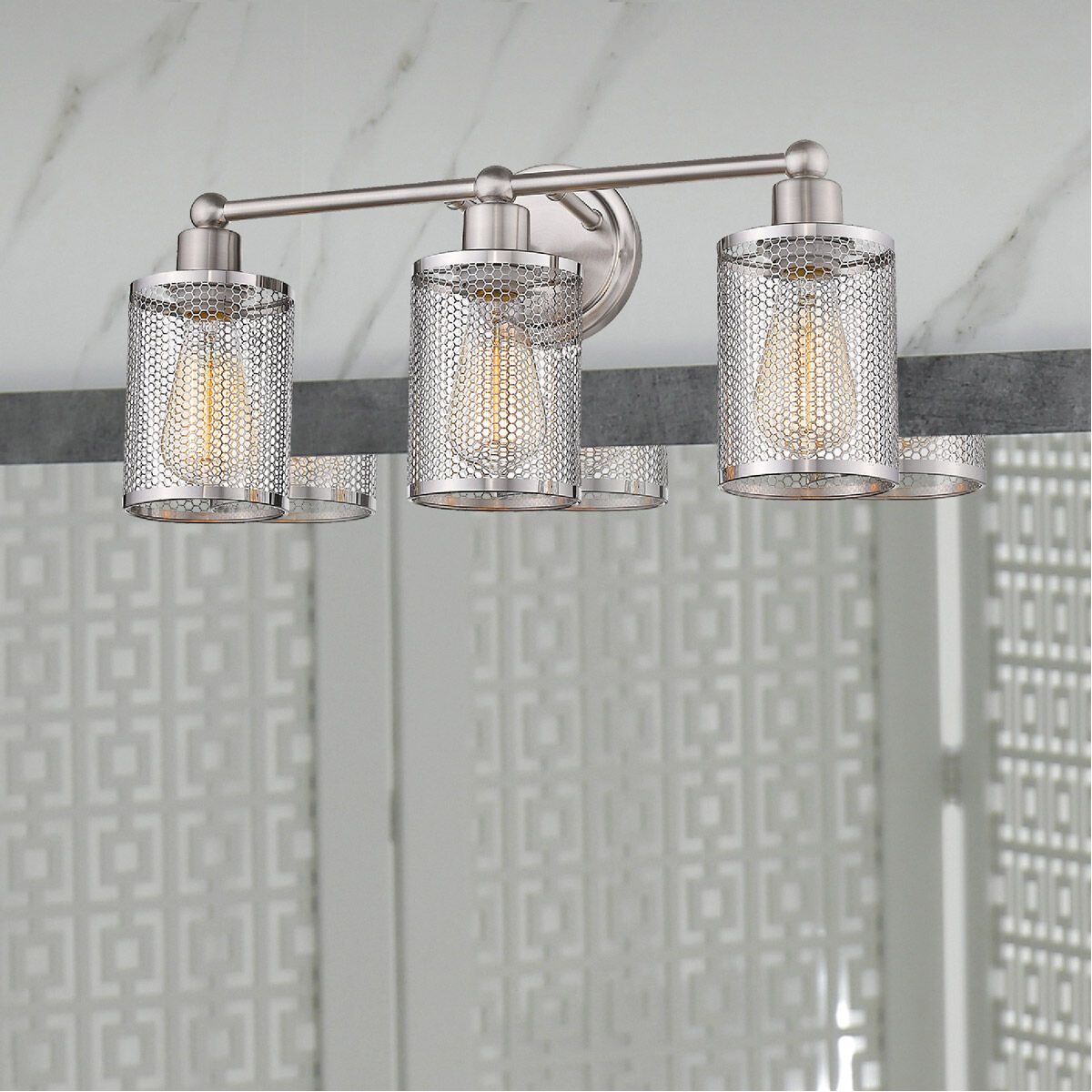 Verona 3 Light 20.25 inch Brushed Nickel Bath Vanity Wall Light