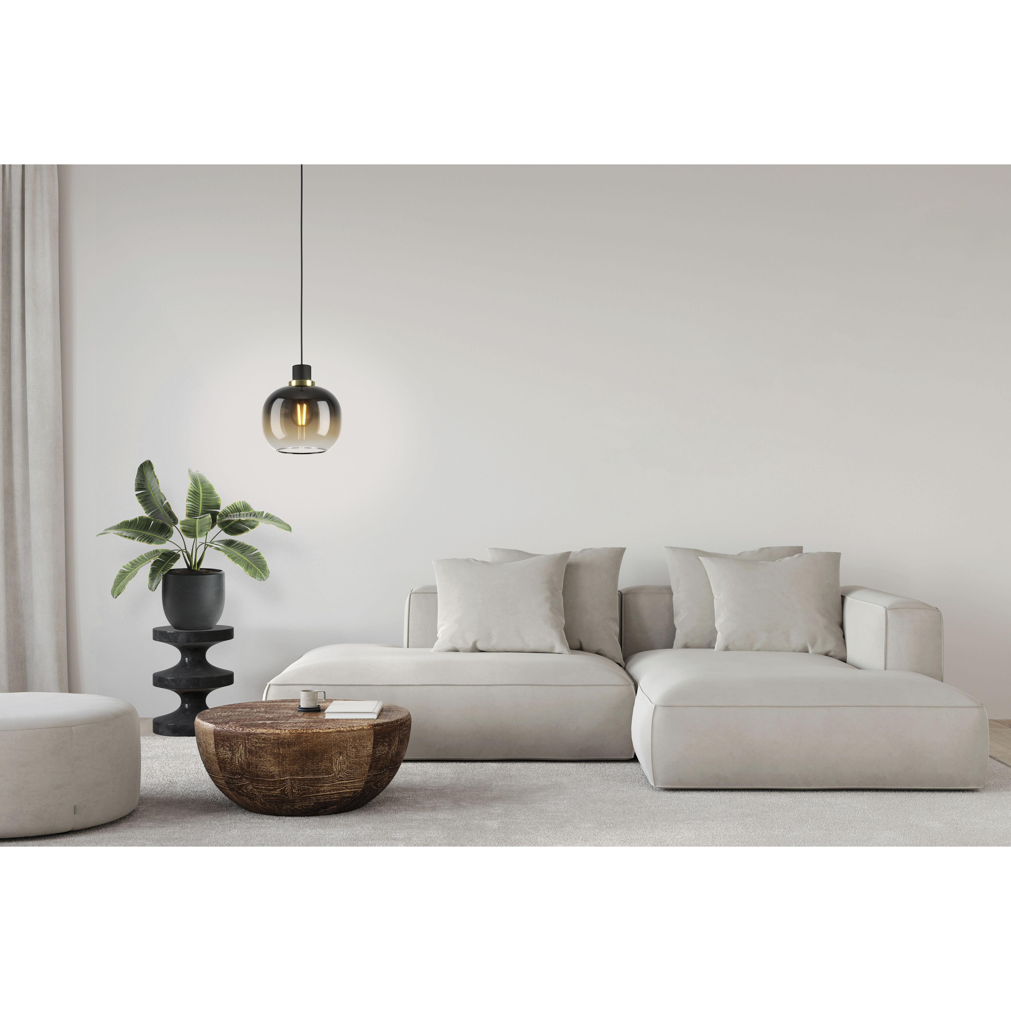 Oilella 1 Light 7.56 inch Black and Gold Pendant Ceiling Light