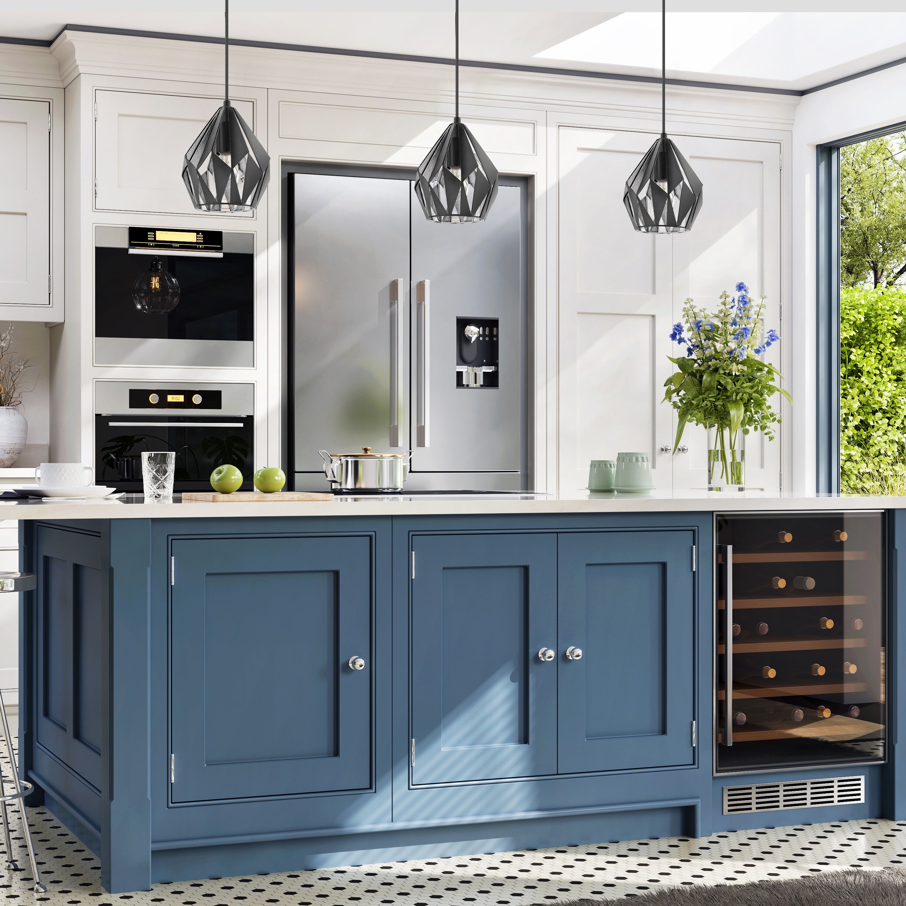 Carlton 1 Light 12.2 inch Matte Black and Silver Pendant Ceiling Light