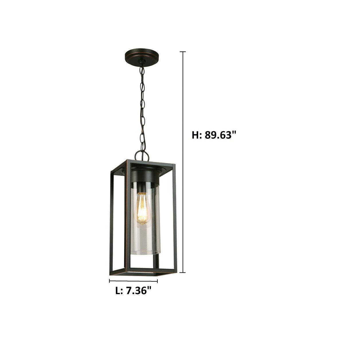 Walker Hill 1 Light 7.36 inch Oil Rubbed Bronze Outdoor Pendant