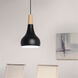 Sabinar 1 Light 7 inch Structured Black and Shiny White Pendant Ceiling Light