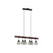 Tarbes 1 6 Light 39 inch Black/Dark Brown Kitchen Island Pendant Ceiling Light