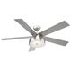 Lestat 52 inch Brushed Nickel with Silver Blades Ceiling Fan