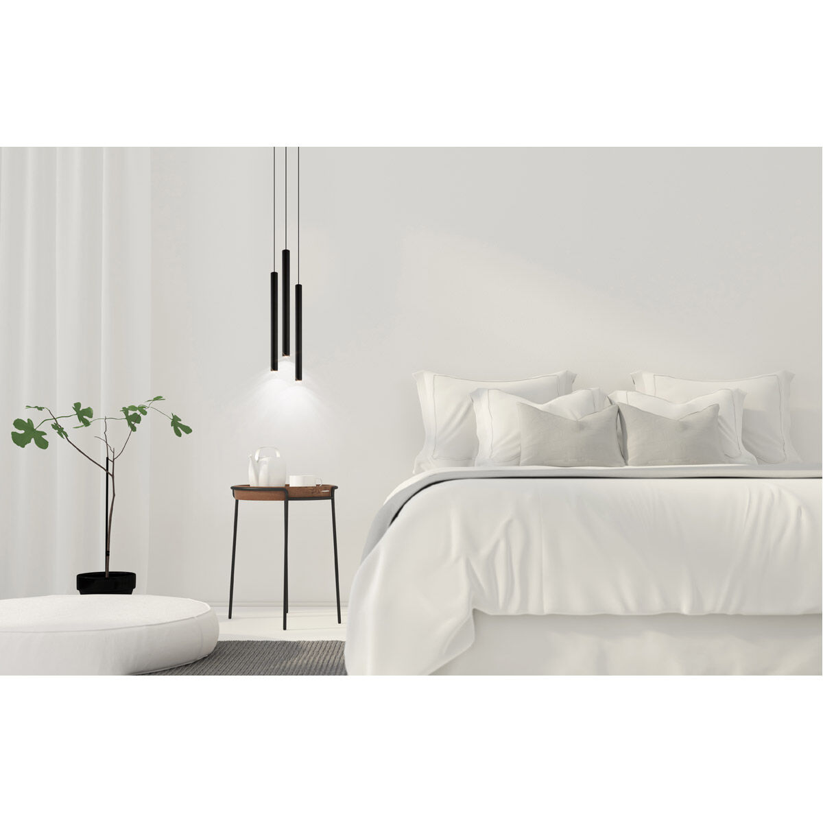 Tortoreto LED 1.57 inch Matte Black Mini Pendant Ceiling Light