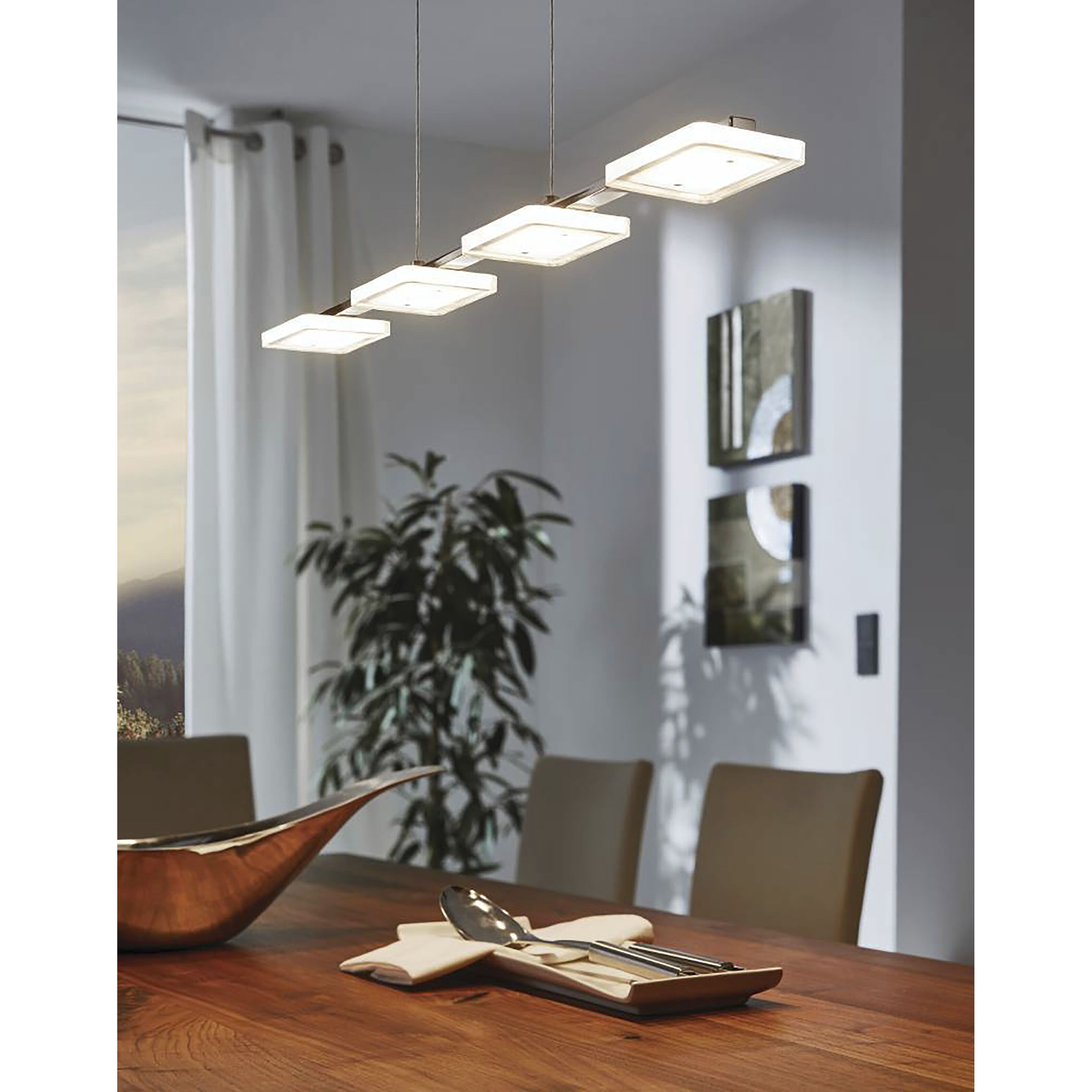 Cartama LED 31 inch Chrome Pendant Ceiling Light