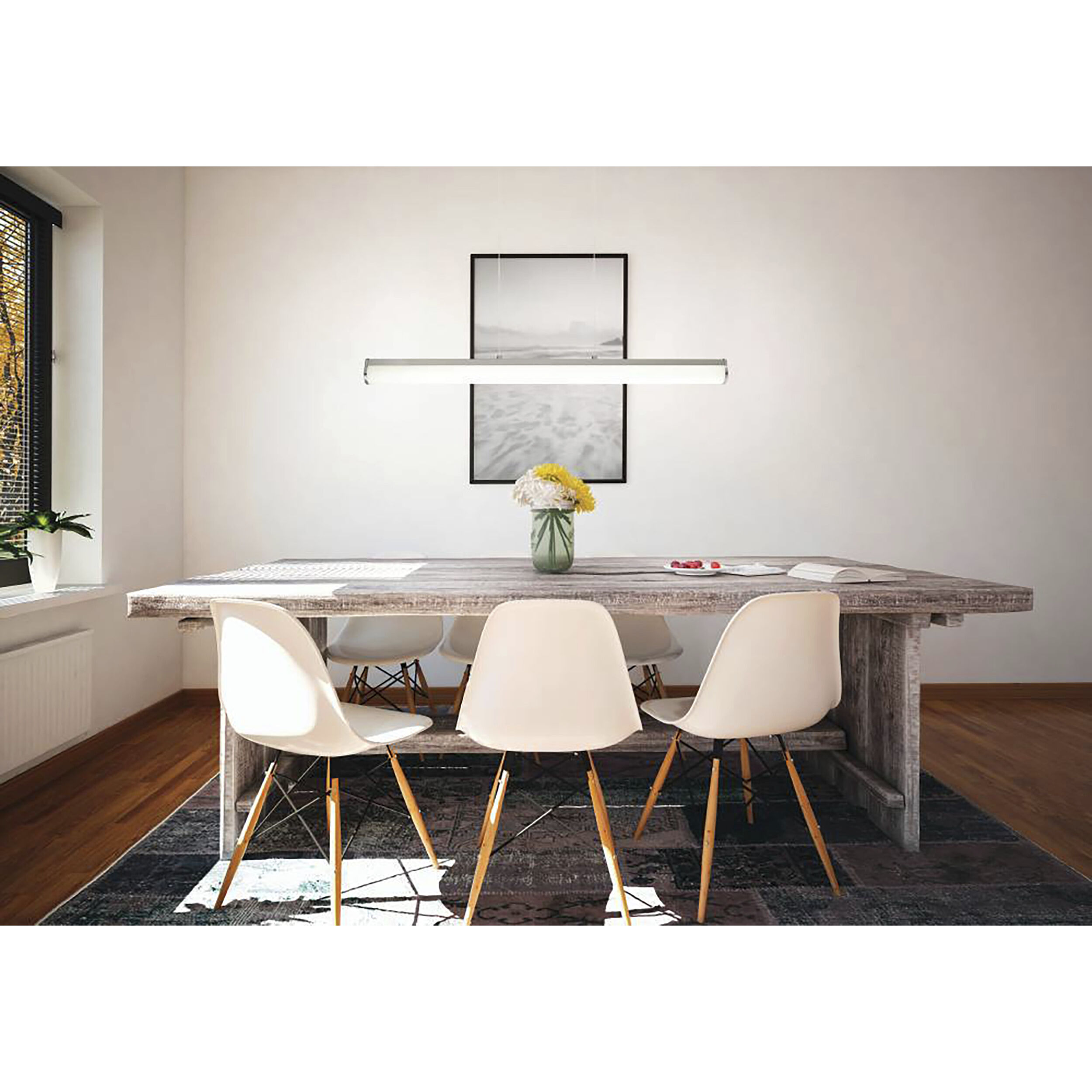 Calnova 2 LED 35.5 inch Matte Nickel Pendant Ceiling Light