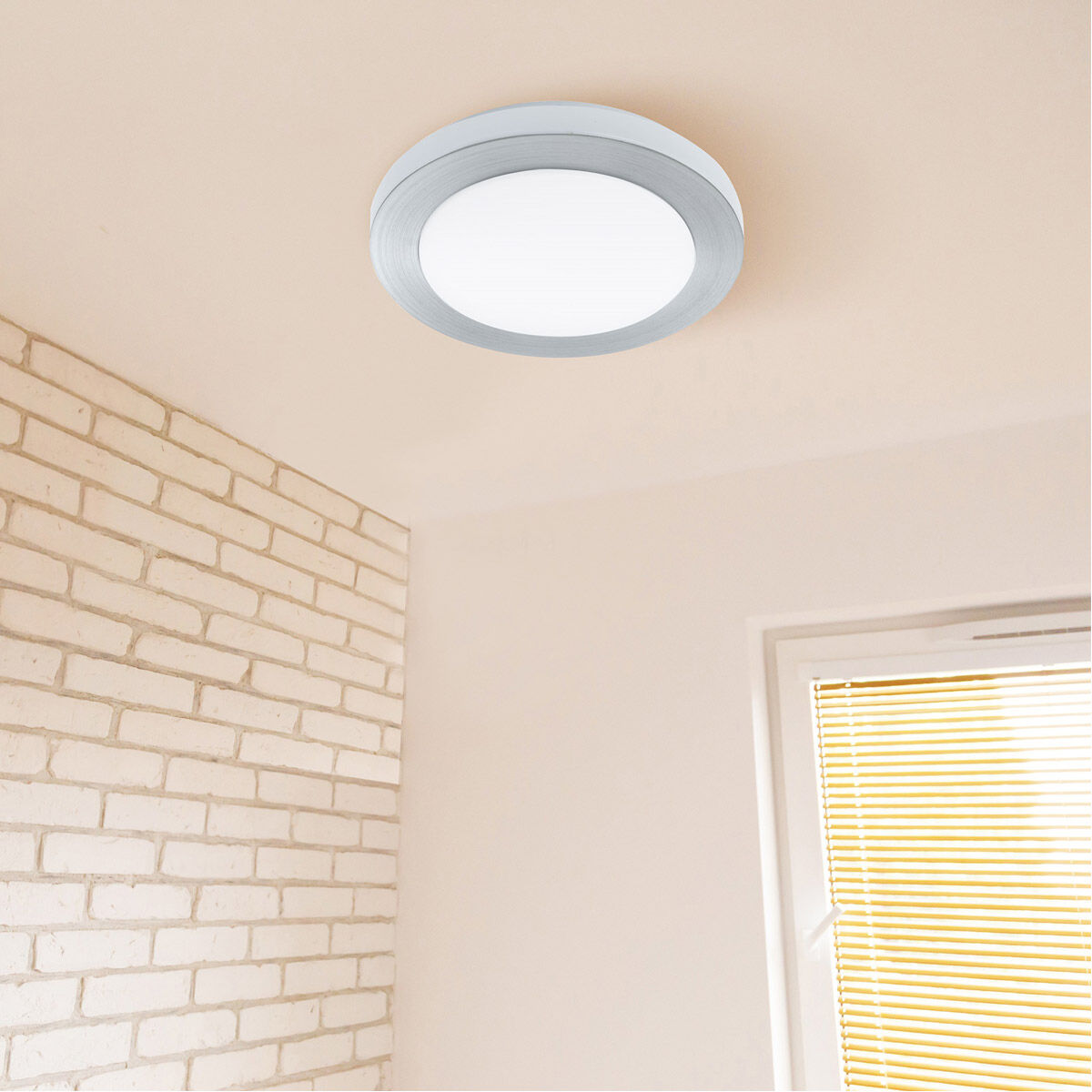 Carpi 1 LED 15.15 inch Brushed Aluminum Flush Mount Ceiling Light