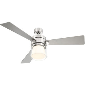 Casou 52 inch Brushed Nickel with Silver Blades Ceiling Fan