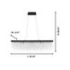 Antelao LED 45.25 inch Black Linear Chandelier Ceiling Light