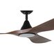 Surfline 52 inch Black with Walnut Blades Ceiling Fan