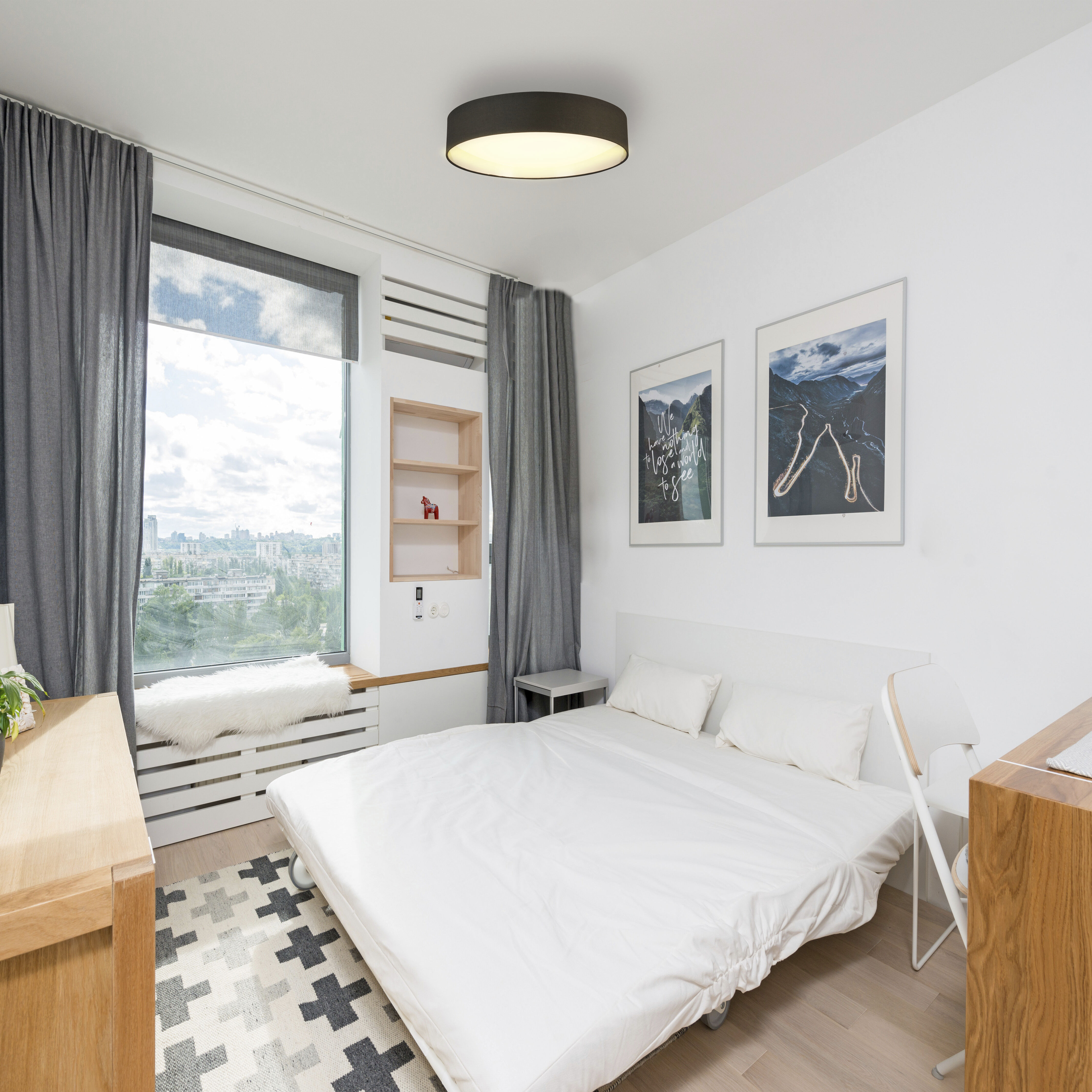 Orme LED 19.88 inch Black/Brushed Nickel Flush Mount Ceiling Light