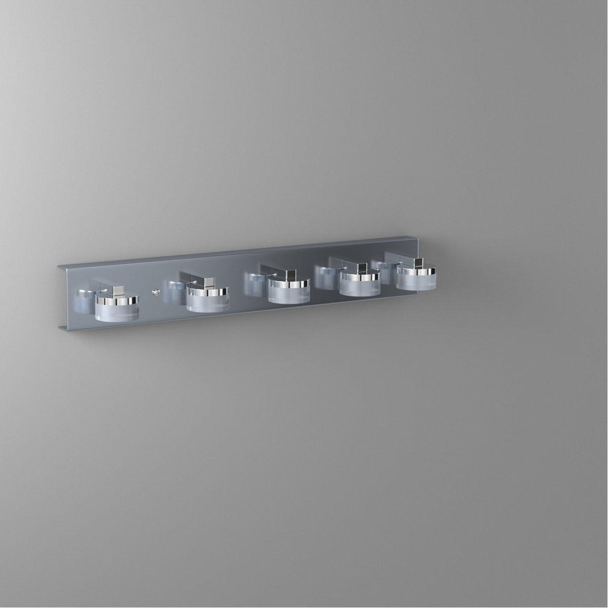 Romendo LED 30.86 inch Chrome Vanity Light Wall Light, Clear and Satin Shade