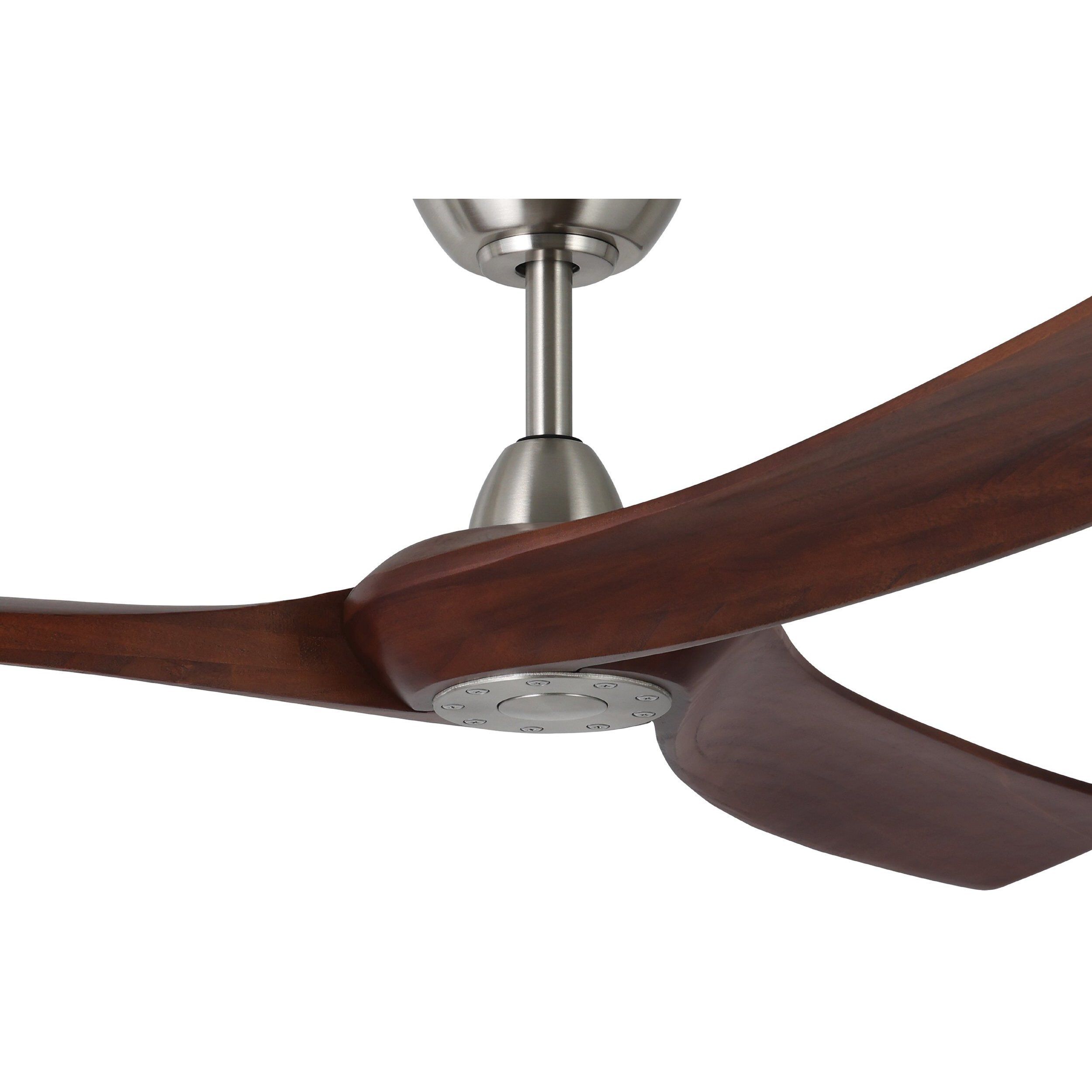 Williwaw 60 inch Brushed Nickel with Acacia Blades Ceiling Fan