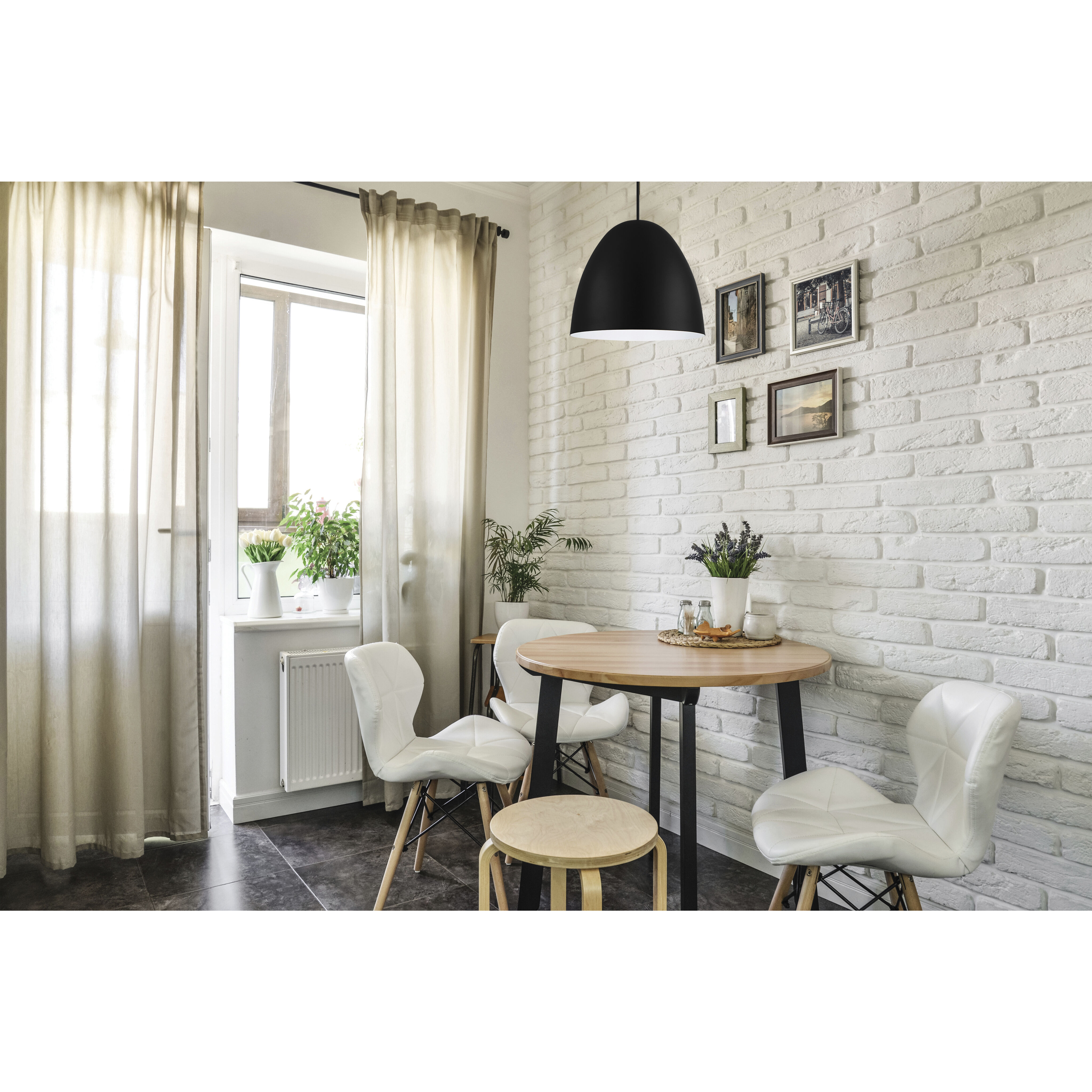 Sarabia 1 Light 10.83 inch Black and Matte White Pendant Ceiling Light