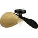 Saceda 1 Light 20.87 inch Black and Gold Leaf Convertible Pendant Ceiling Light