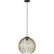 Venezuela 1 Light 15.35 inch Gold and Black Pendant Ceiling Light