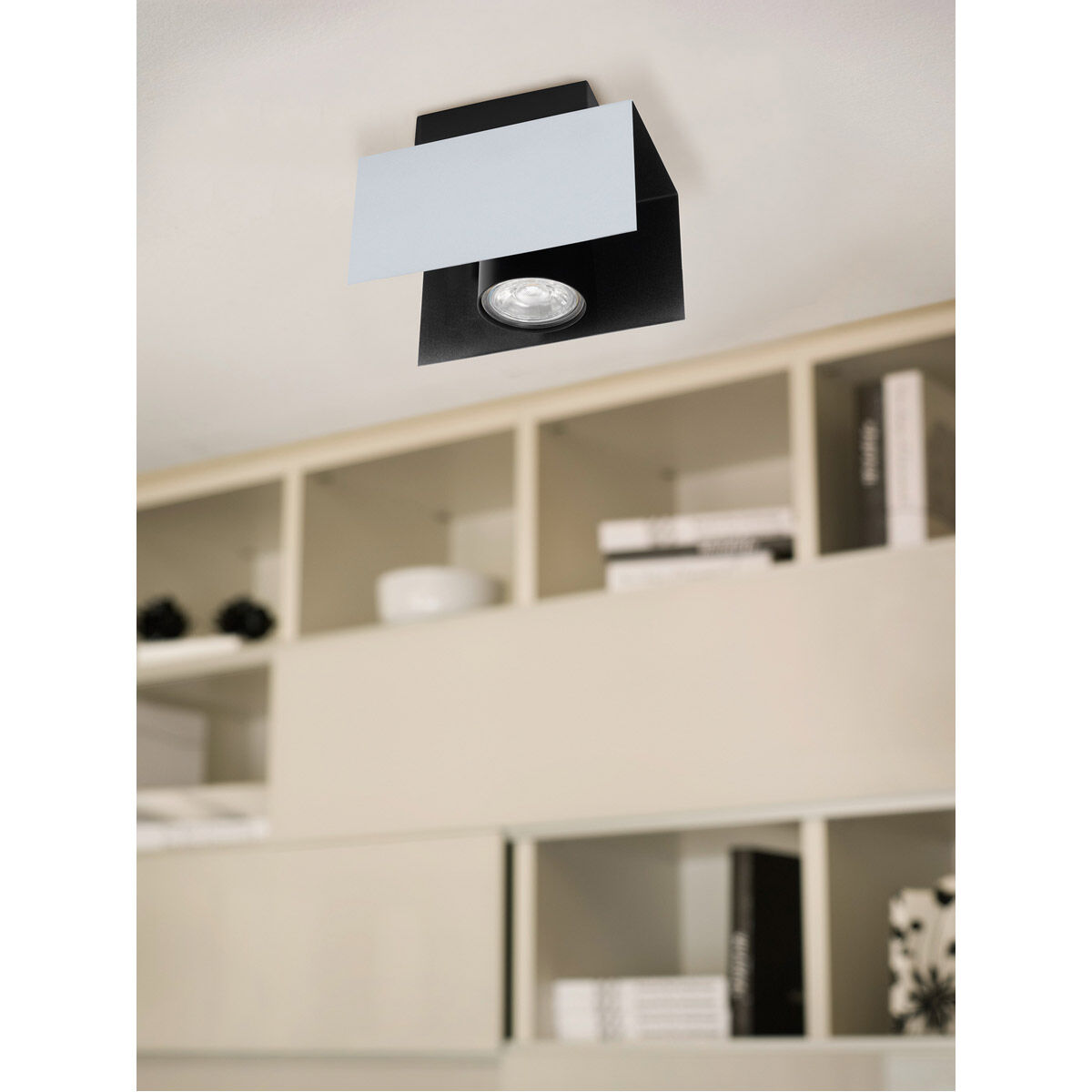 Viserba 1 Light 120 Aluminum and Black Track Light Ceiling Light