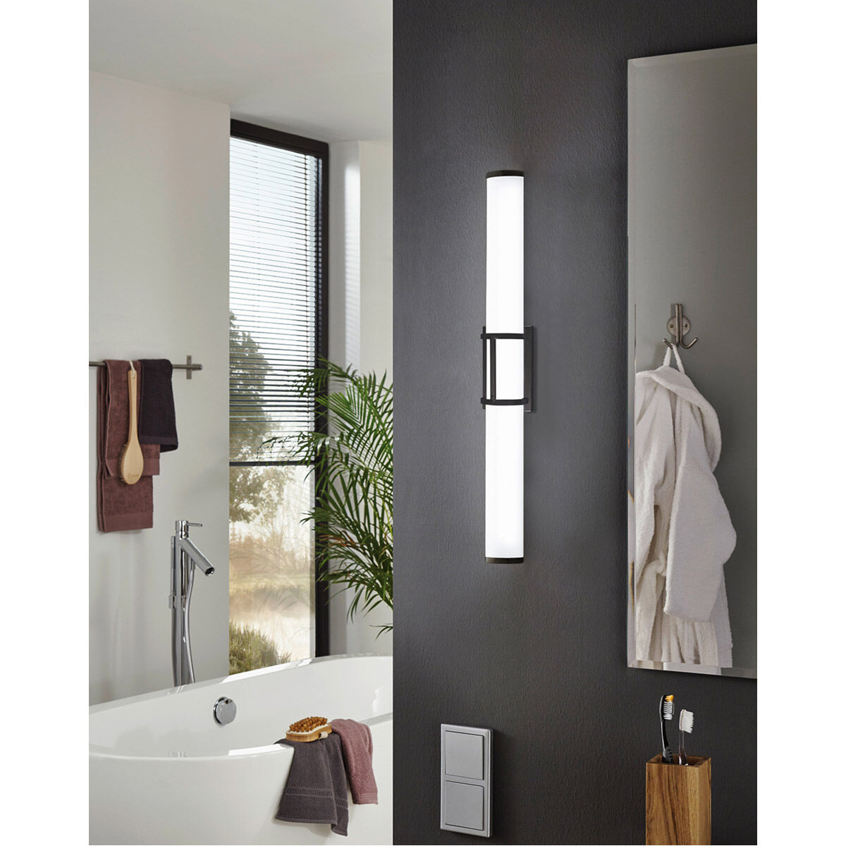 Ramaro LED 35.24 inch Matte Black Bath Vanity Wall Light