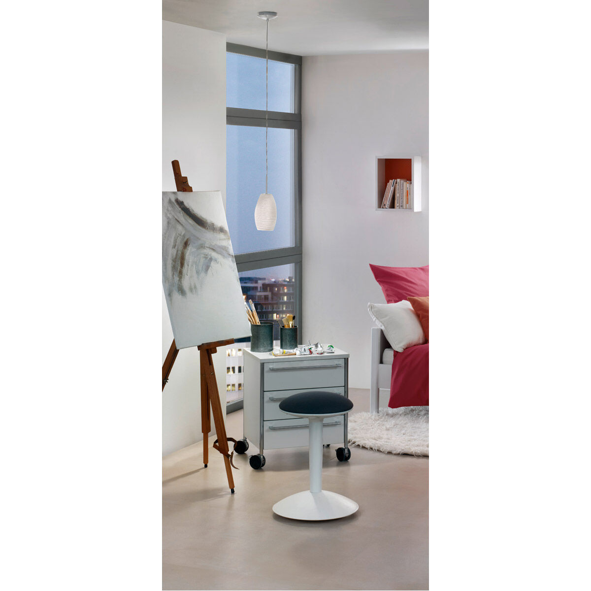 Batista 1 1 Light 4.75 inch Matte Nickel Mini Pendant Ceiling Light