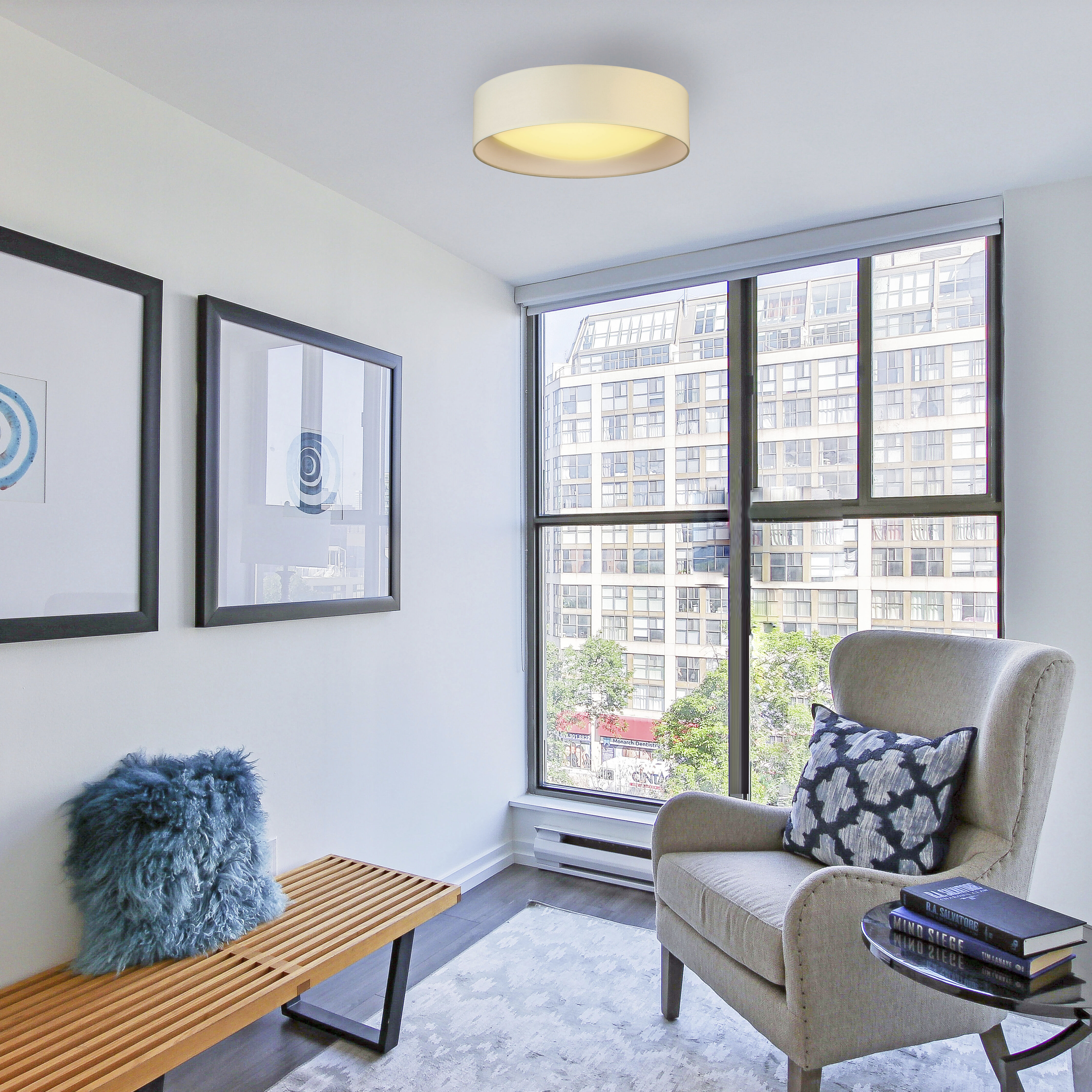 Orme LED 15.94 inch White Flush Mount Ceiling Light