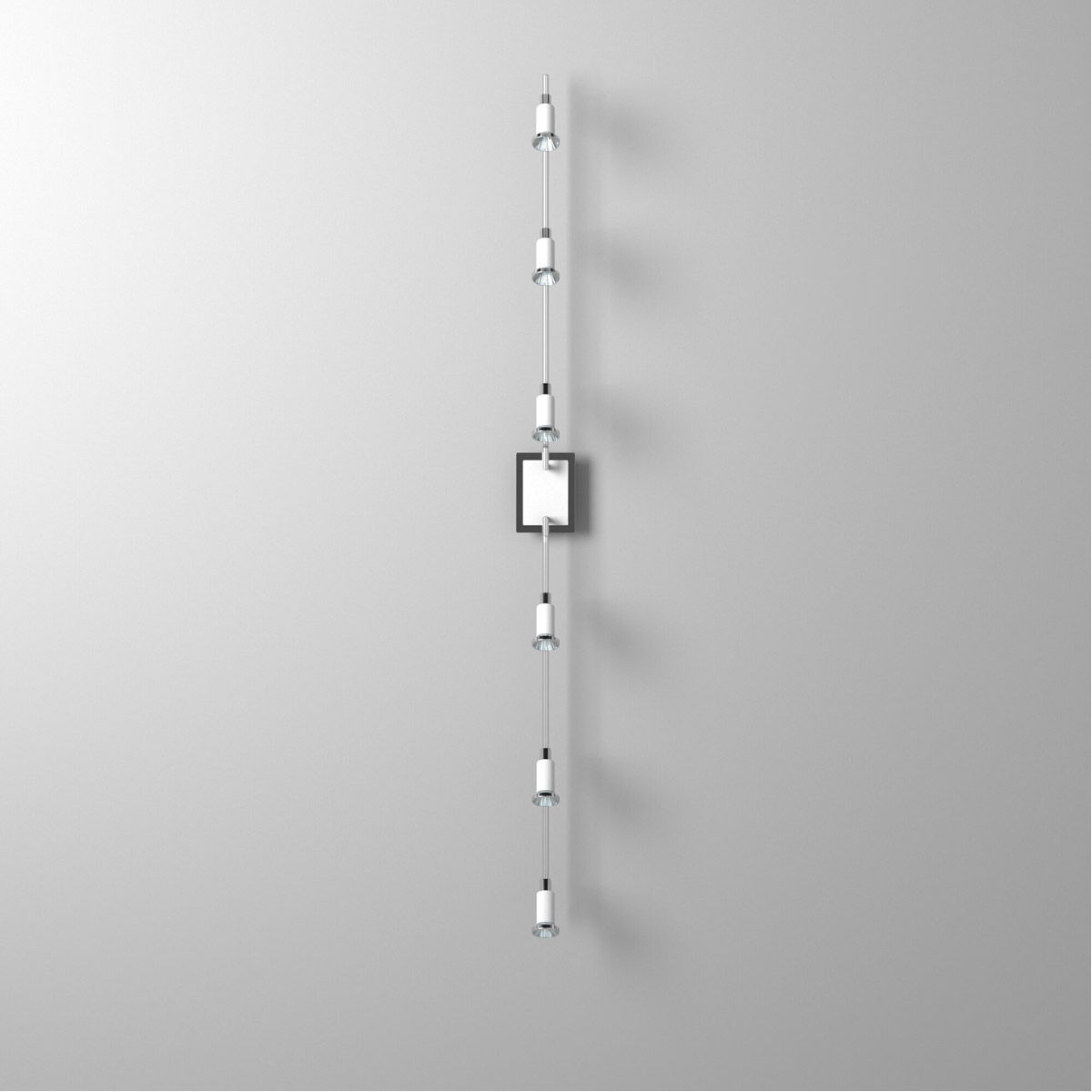 Eridan Chrome and Shiny White 50 watt 6 Light Spot Light