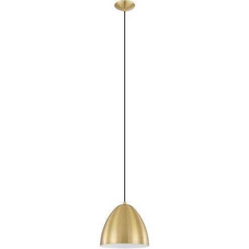 Coretto 1 Light 10.83 inch Brushed Gold and Matte White Pendant Ceiling Light