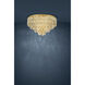 Calmeilles 10 Light 30.79 inch Brass Flush Mount Ceiling Light