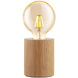 Turialdo 4 inch Natural Wood Table Lamp Portable Light