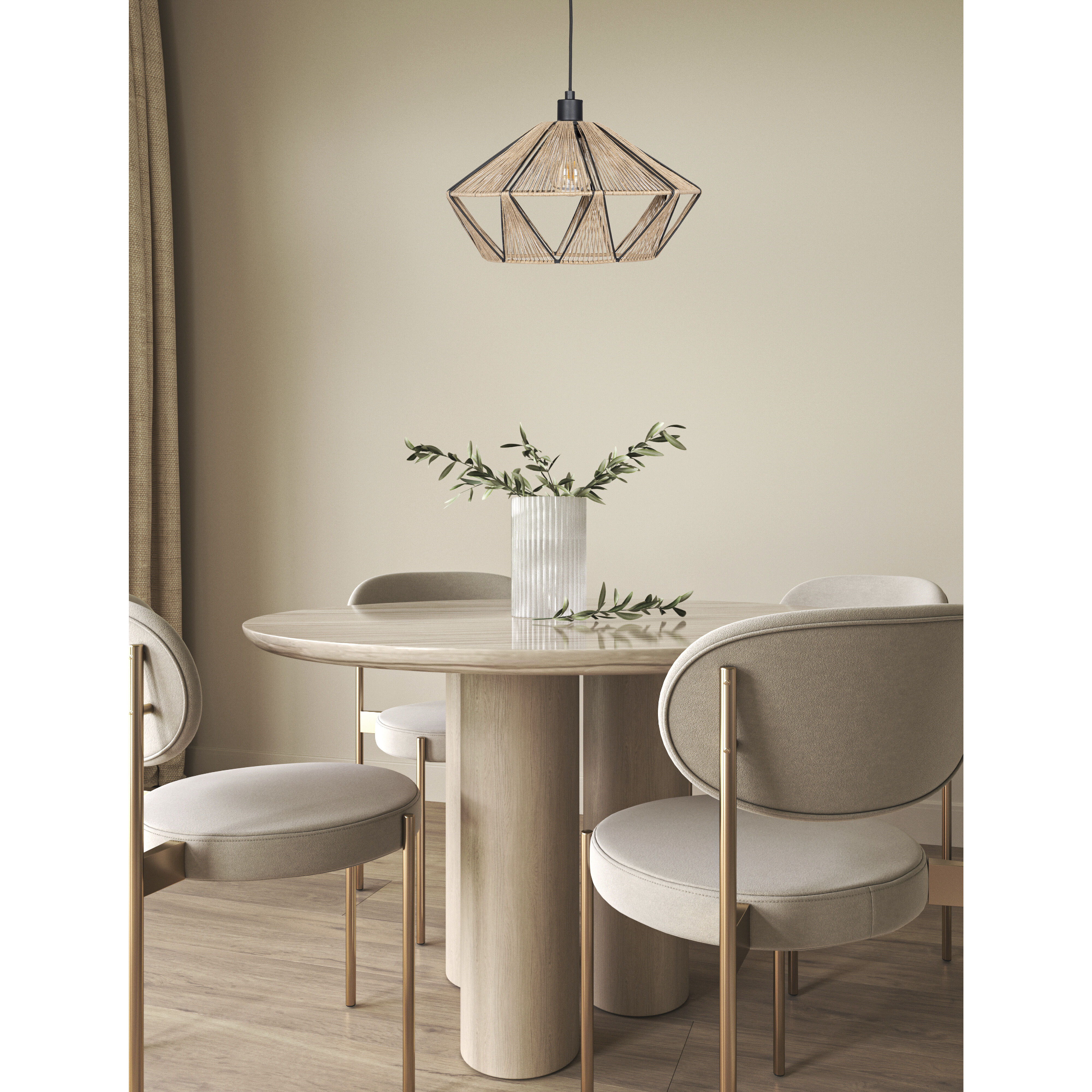 Adwickle 1 Light 17.52 inch Black Convertible Pendant Ceiling Light