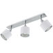 Valbiano 3 Light 120 Satin Nickel and White Track Light Ceiling Light