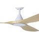 Surfline 60 inch White with Coastal Oak Blades Ceiling Fan