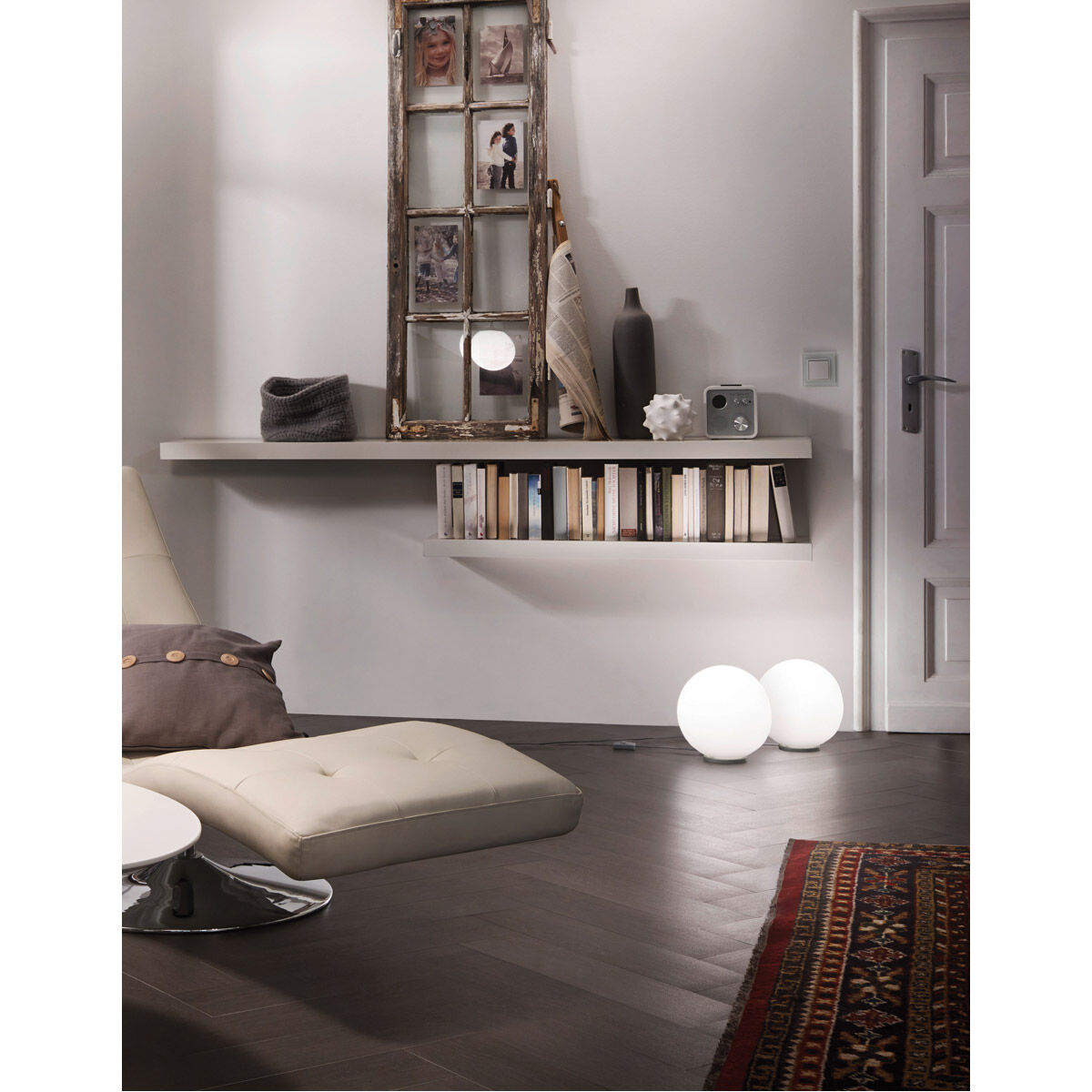 Rondo 8.25 inch 60 watt Silver Table Lamp Portable Light