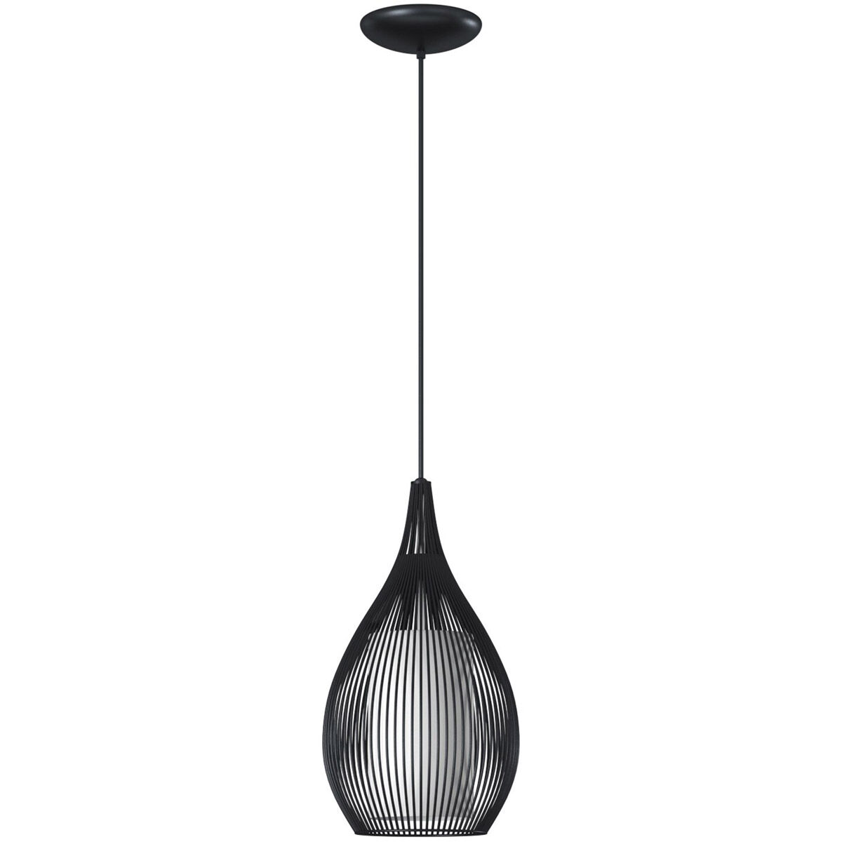 Razoni 1 Light 7.5 inch Black Mini Pendant Ceiling Light