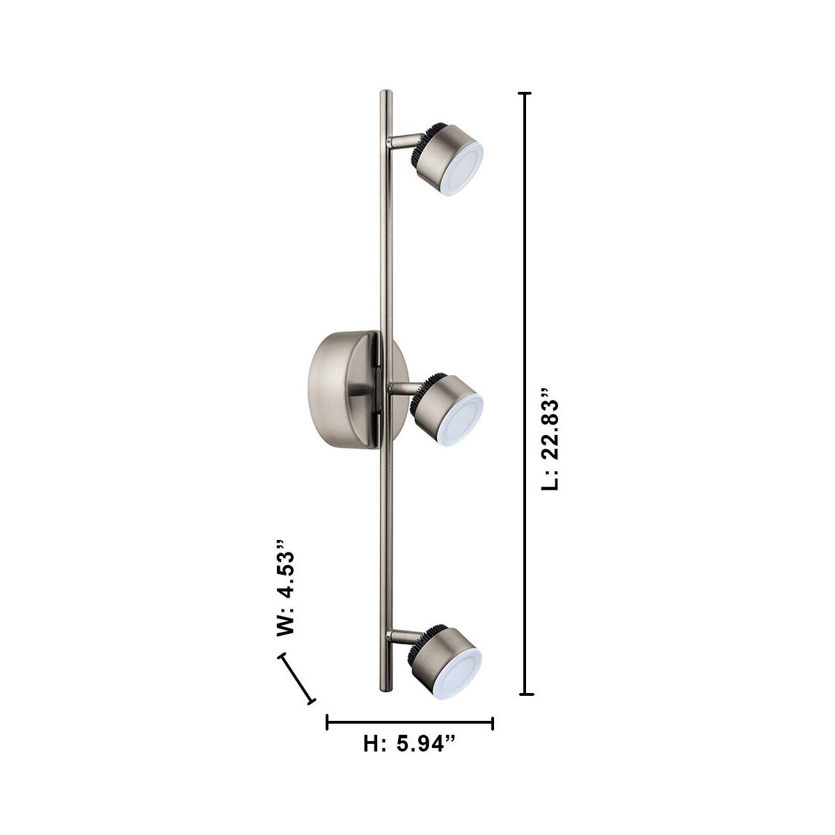 Armento 1 3 Light 120 Matte Nickel Track Light Ceiling Light