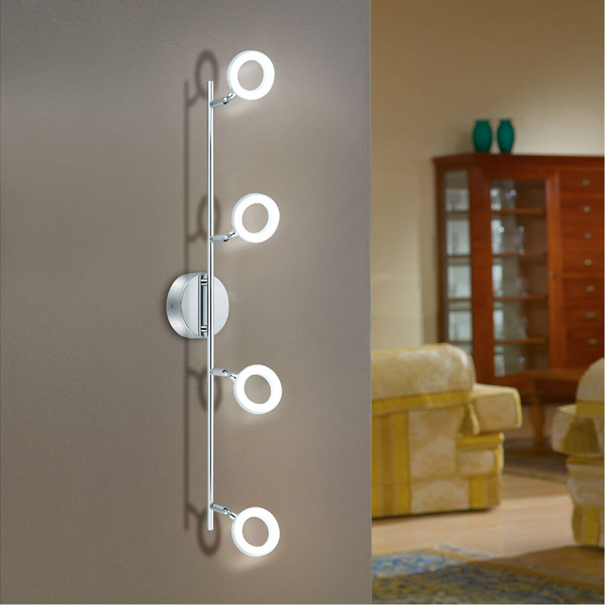 Naudella 4 Light 120 Chrome Track Light Ceiling Light