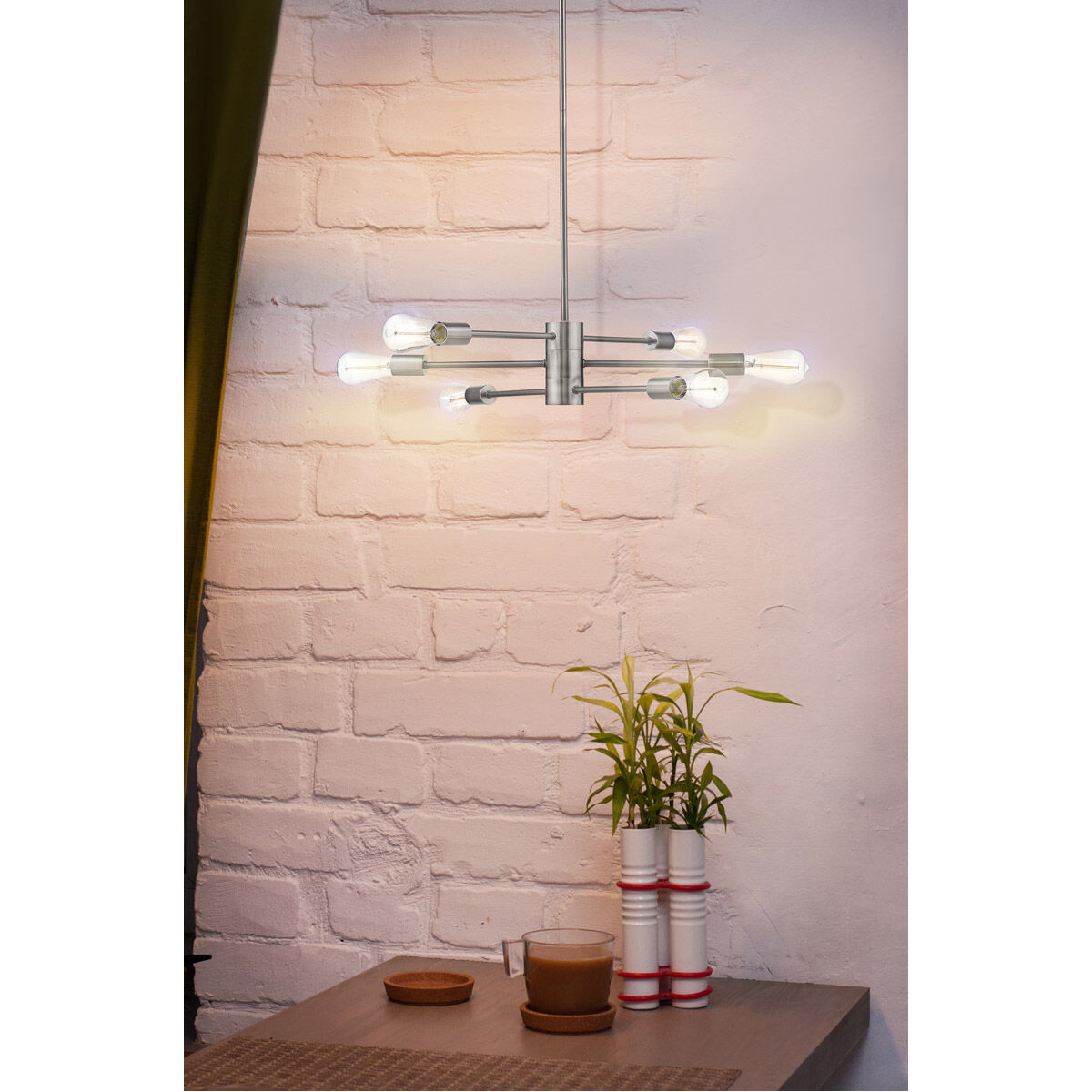 Willsboro 6 Light 26 inch Polished Nickel Pendant Ceiling Light