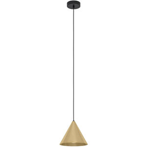 Narices 1 Light 9 inch Structured Black Pendant Ceiling Light