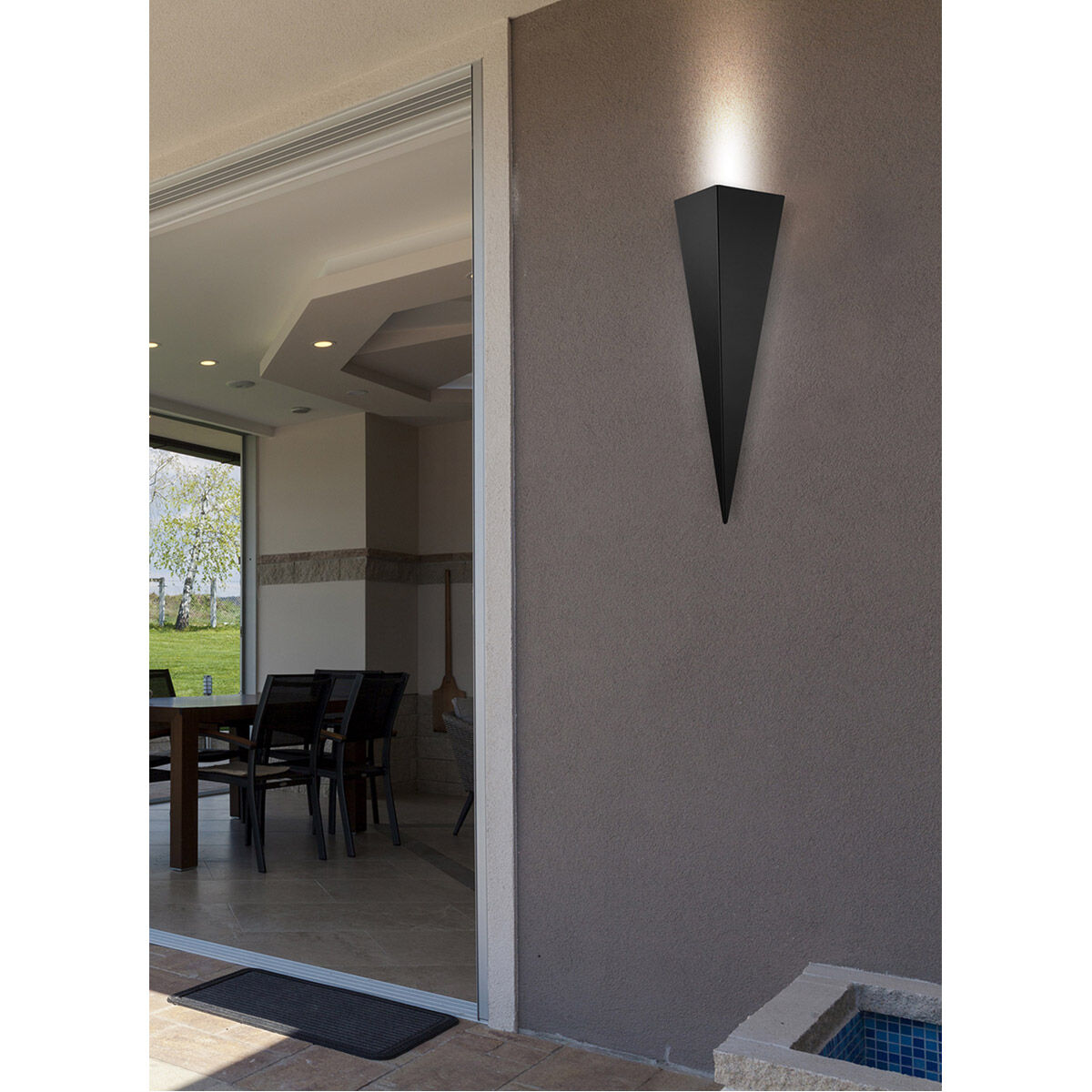 Trigo 3 1 Light 8.66 inch Matte Black ADA Wall Sconce Wall Light