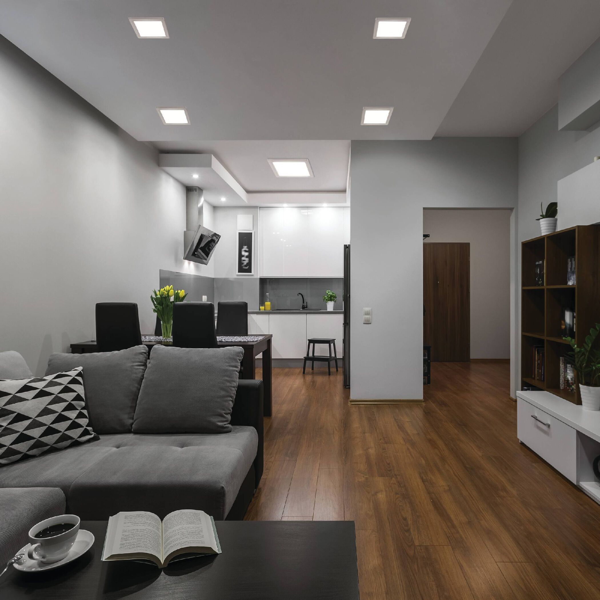 Trago 12-S LED 11.38 inch White Flush Mount Ceiling Light, Wall Mountable