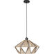 Adwickle 1 Light 17.52 inch Black Convertible Pendant Ceiling Light